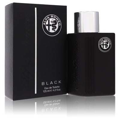 An image displaying Alfa Romeo Black by Alfa Romeo Eau De Toilette Spray 4.2 oz for Men by Alfa Romeo