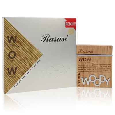 An image displaying Rasasi Woody by Rasasi Eau De Parfum Spray 2 oz for Men by Rasasi