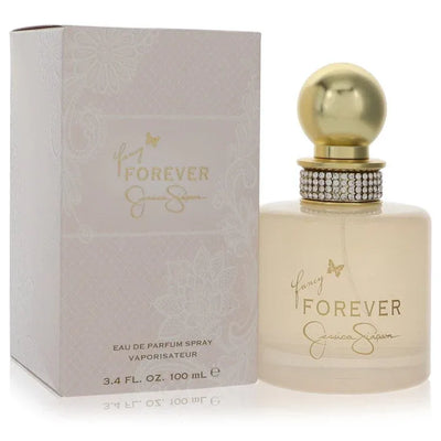 An image displaying Fancy Forever by Jessica Simpson Eau De Parfum Spray 3.4 oz for Women by Jessica Simpson
