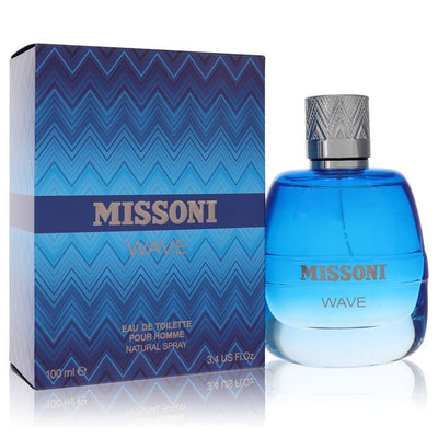 An image displaying Missoni Wave by Missoni Eau De Toilette Spray 3.4 oz for Men by Missoni