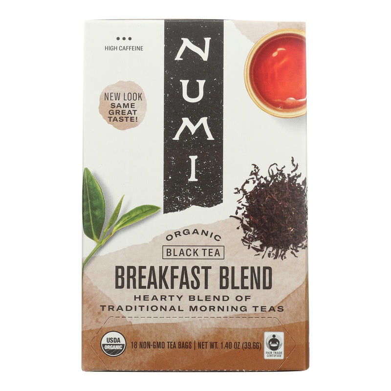 Numi Tea Black Tea - Breakfast Blend - Case Of 6 - 18 Bags - Orca Market
