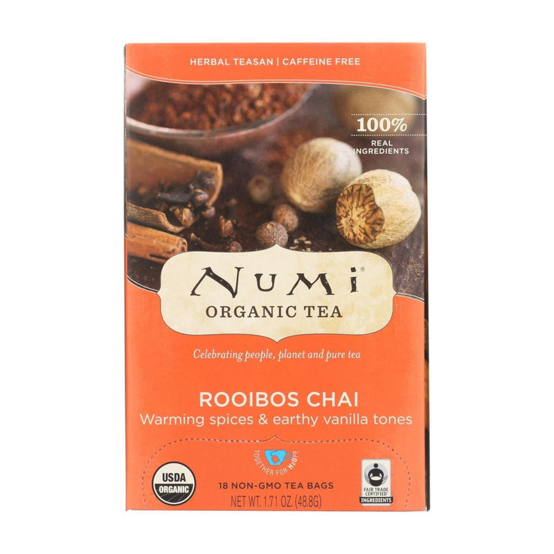 Numi Tea Organic Herbal Tea - Rooibos Chai - Case Of 6 - 18 Bags - Orca Market