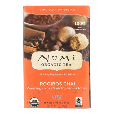Numi Tea Organic Herbal Tea - Rooibos Chai - Case Of 6 - 18 Bags - Orca Market