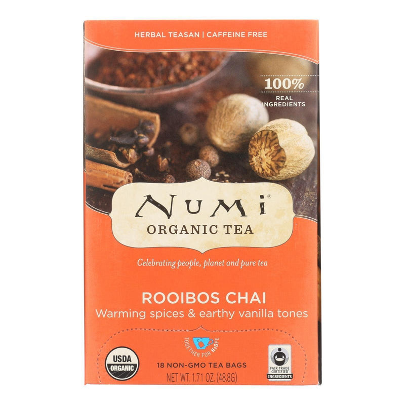 Numi Tea Organic Herbal Tea - Rooibos Chai - Case Of 6 - 18 Bags - Orca Market