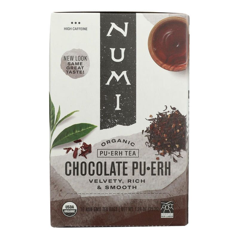 Numi Tea Organic Chocolate Pu-erh - Case Of 6 - 16 Bag - Orca Market