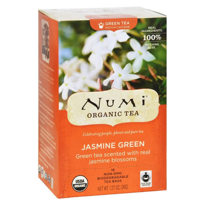 An image displaying Numi Organic Tea Jasmine Green - 18 Tea Bags - Case Of 6 by Numi Tea
