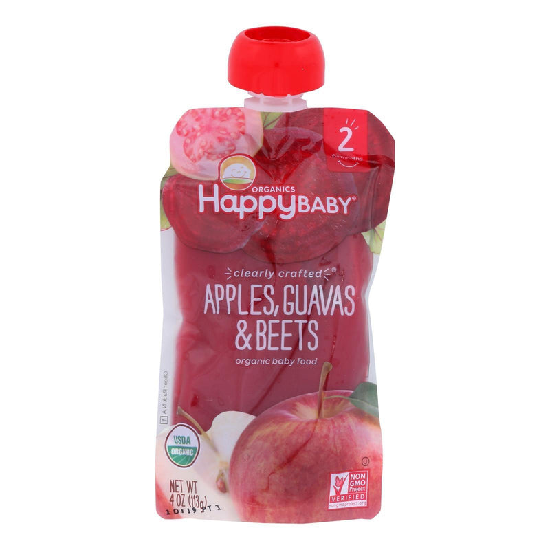Happy Baby Happy Baby Clearly Crafted - Apples - Guavas And Beets - Case Of 16 - 4 Ounce