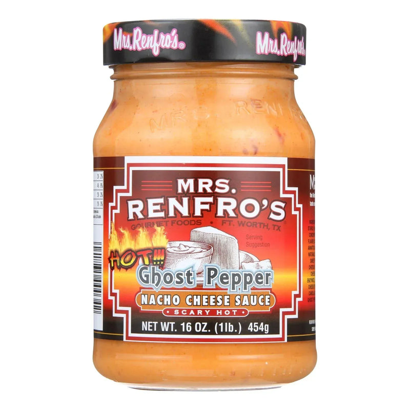 An image displaying Mrs. Renfro Ghost Pepper Nacho Cheese Sauce - Case Of 6 - 16 Ounce by Mrs. Renfro&