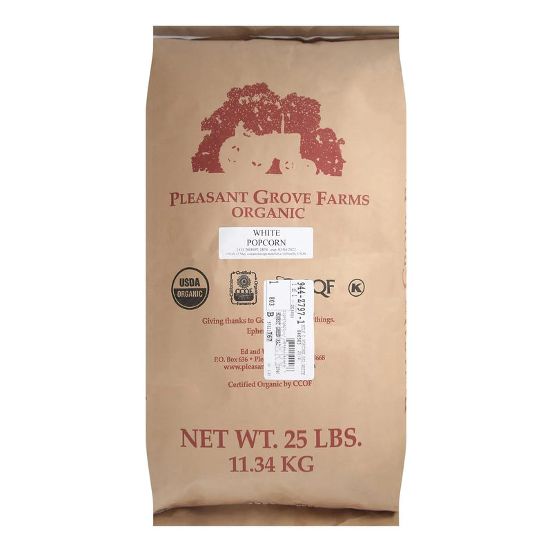 An image displaying Bulk Grains Organic Popcorn White - Single Bulk Item - 25lb by Bulk Grains