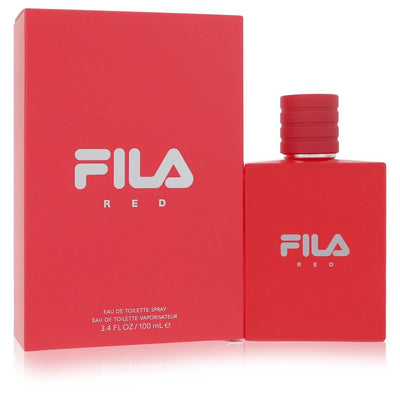 An image displaying Fila Red by Fila Eau De Toilette Spray 3.4 oz for Men by Fila