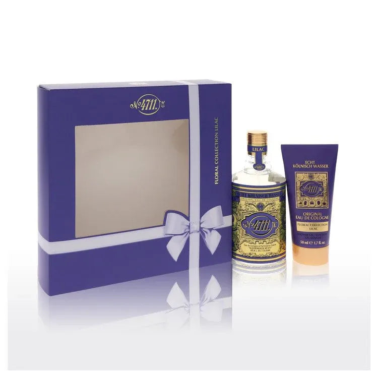 An image displaying 4711 Lilac by 4711 Gift Set -- 3.4 oz Eau De Cologne Spray + 1.7 oz Shower Gel for Men by 4711