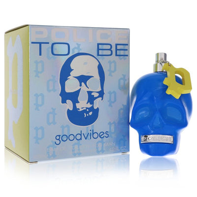 An image displaying Police To Be Good Vibes by Police Colognes Eau De Toilette Spray 4.2 oz for Men by Police Colognes