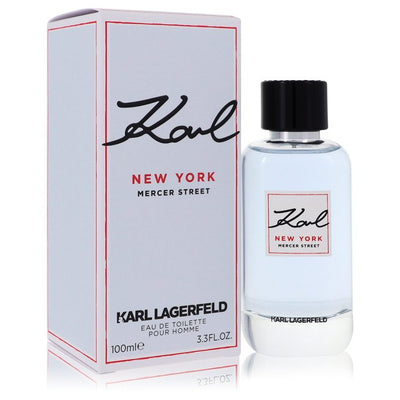 An image displaying Karl New York Mercer Street by Karl Lagerfeld Eau De Toilette Spray 3.3 oz for Men by Karl Lagerfeld