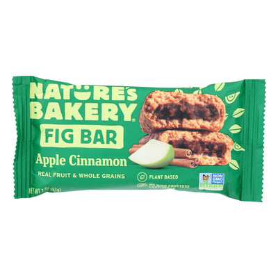 An image displaying Nature's Bakery Stone Ground Whole Wheat Fig Bar - Apple Cinnamon - Case Of 12 - 2 Oz. by Nature's Bakery