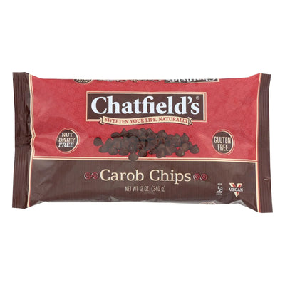 An image displaying Chatfield's Dairy Free Carob Morsels - Case Of 12 - 12 Ounce by Chatfield's
