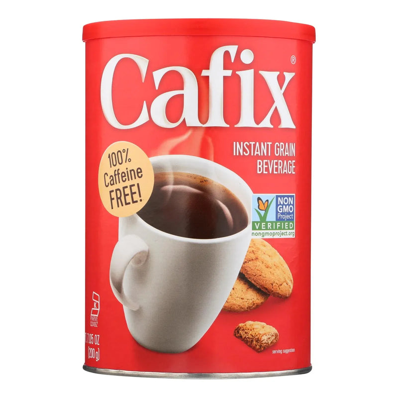 An image displaying Cafix All Natural Instant Beverage Coffee Substitute - Caffeine Free - Case Of 6 - 7.05 Ounce by Cafix
