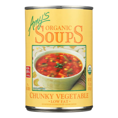 An image displaying Amy's - Organic Chunky Vegetable Soup - Case Of 12 - 14.3 Ounce by Amy's
