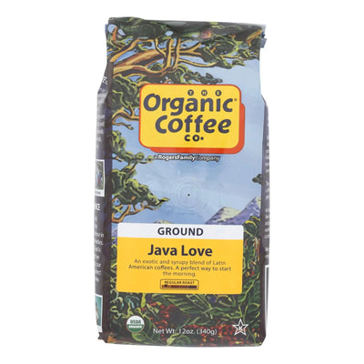 An image displaying Organic Coffee Company Ground Coffee - Java Love - Case Of 6 - 12 Ounce by Organic Coffee