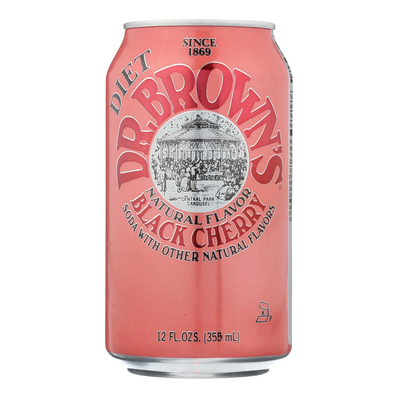 Dr. Brown - Soda Black Cherry Diet - Case Of 4 - 6/12 Ounce