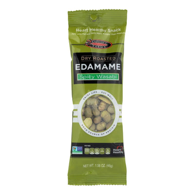 An image displaying Seapoint Farms Edamame - Dry Roasted - Spicy Wasabi - 1.58 Ounce - Case Of 12 by Seapoint Farms