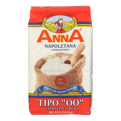 An image displaying Anna Extra Fine Flour - Anna 00 Flour - Case Of 10 - 2.2 Lb by Anna