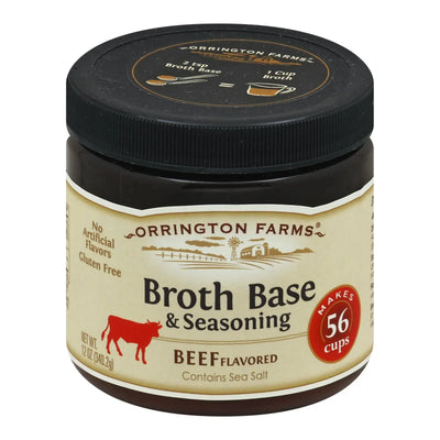 An image displaying Orrington Farms Broth Base And Seasoning - Beef - Case Of 6 - 12 Ounce by Orrington Farms