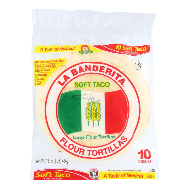 La Banderita Soft Taco - Flour - Case Of 12 - 16 Ounce