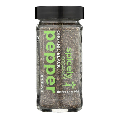 An image displaying Spicely Organics - Organic Peppercorn - Black Ground - Case Of 3 - 1.7 Ounce by Spicely Organics