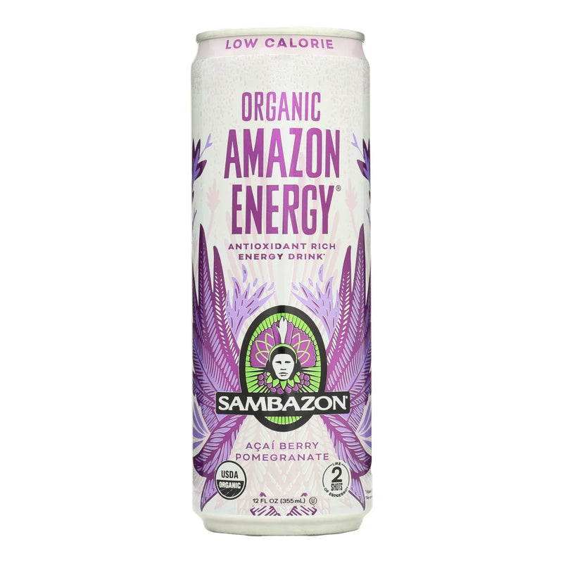 Sambazon Organic Amazon Energy Drink - Low Calorie - Case Of 12 - 12 Ounce