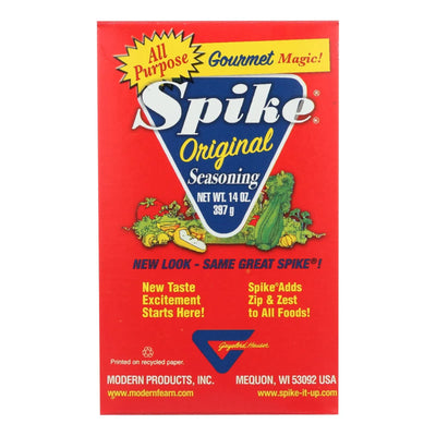 An image displaying Modern Products Spike Gourmet Natural Seasoning - Original Magic - Box - 14 Ounce by Modern Products