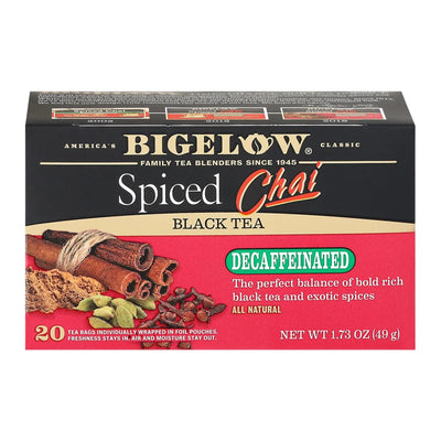 An image displaying Bigelow Tea Tea - Decaf - Chai Spiced - Case Of 6 - 20 Bag by Bigelow Tea