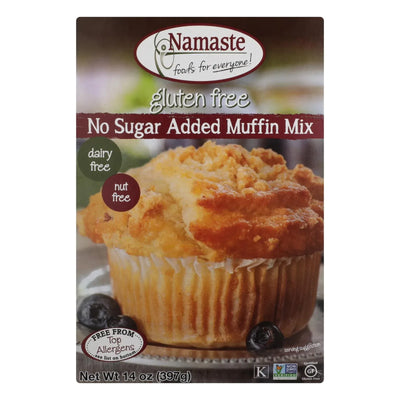 An image displaying Namaste Foods Gluten Free Sugar Free Muffin - Mix - Case Of 6 - 14 Ounce by Namaste Foods