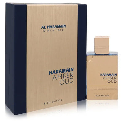 An image displaying Al Haramain Amber Oud Bleu Edition by Al Haramain Eau De Parfum Spray oz for Men by Al Haramain