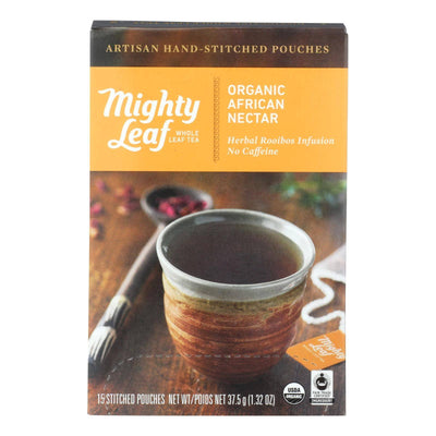 An image displaying Mighty Leaf Tea - Tea Afrcn Nctr Stched - Case Of 6 - 15 Bag by Mighty Leaf Tea