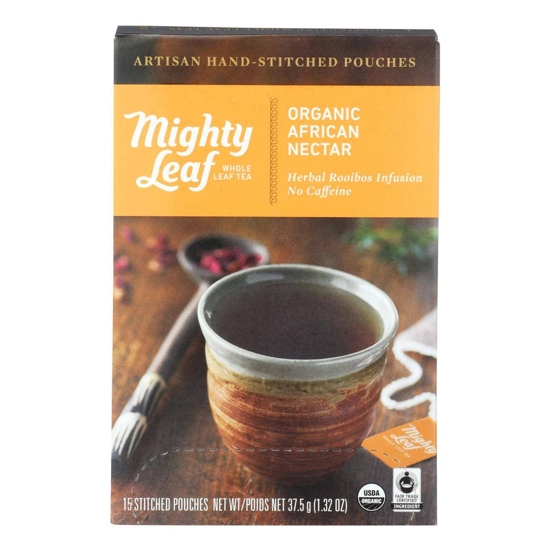An image displaying Mighty Leaf Tea - Tea Afrcn Nctr Stched - Case Of 6 - 15 Bag by Mighty Leaf Tea