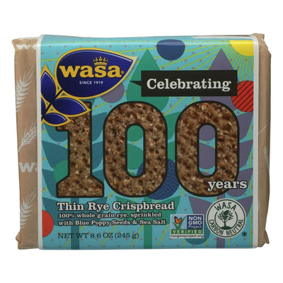 An image displaying Wasa Crispbread - Crispbread Thin Rye 100 - Case Of 12 - 8.6 Ounce by Wasa Crispbread