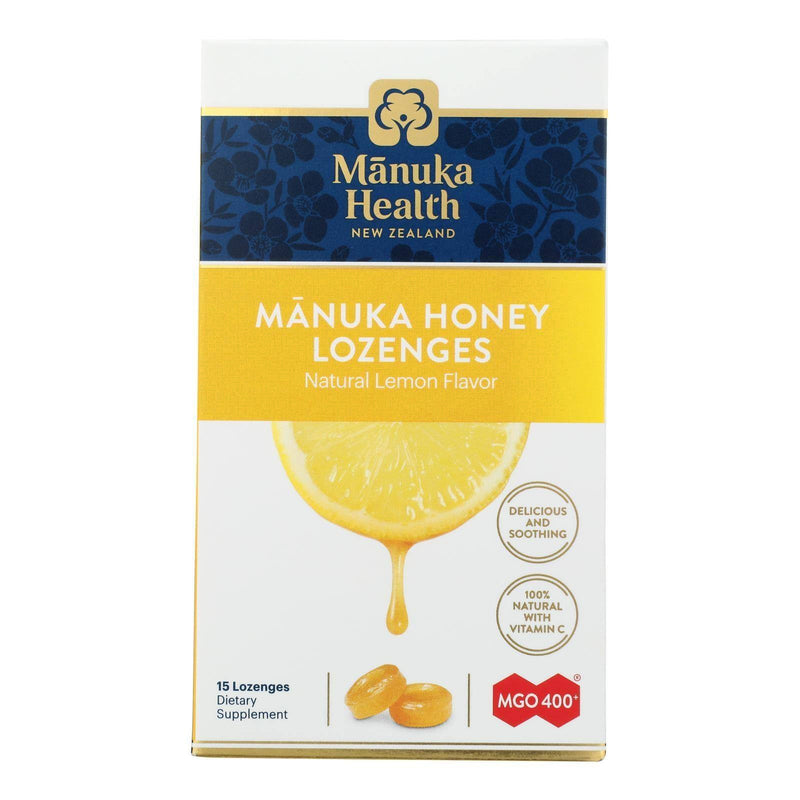 An image displaying Manuka Health - Loz Honey Mgo 400+ Lemon - 1 Each -15 Count by Manuka Health