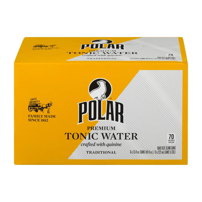 An image displaying Polar Beverages - Tonic Water 6pk - Case Of 4-6/7.5 Ounce by Polar Beverages