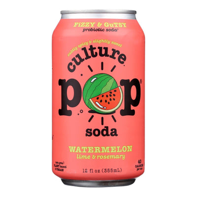 Culture Pop Soda - Soda Watermelon - Case Of 6-4/12 Fz - Orca Market