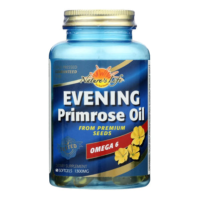 An image displaying Nature's Life - Epo Omega 6 1300mg - 1 Each -60 Sgel by Nature's Life