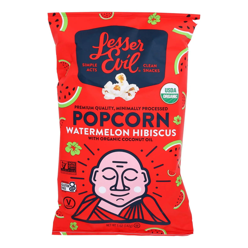 Lesser Evil - Popcorn Wtrmln Hibiscus - Case Of 12-4.6 Ounce