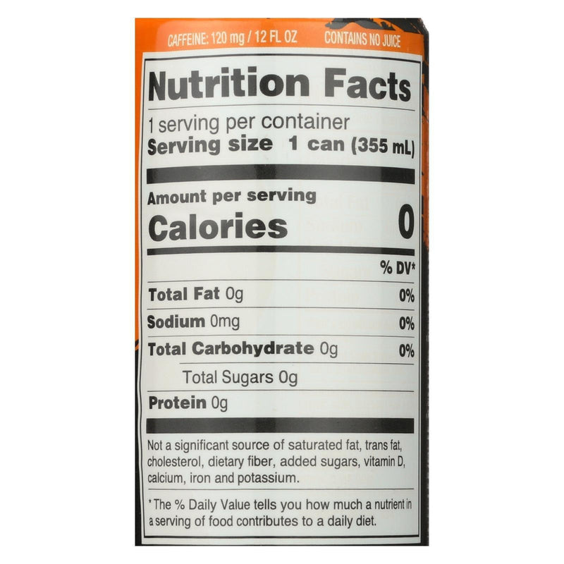 Zevia Zero Calorie Energy Drink - Mango/ginger - Case Of 12 - 12 Fl Oz - Orca Market