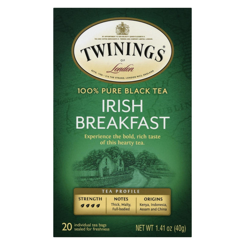 Twinings Tea Breakfast Tea - Irish - Case Of 6 - 20 Bags - Orca Market