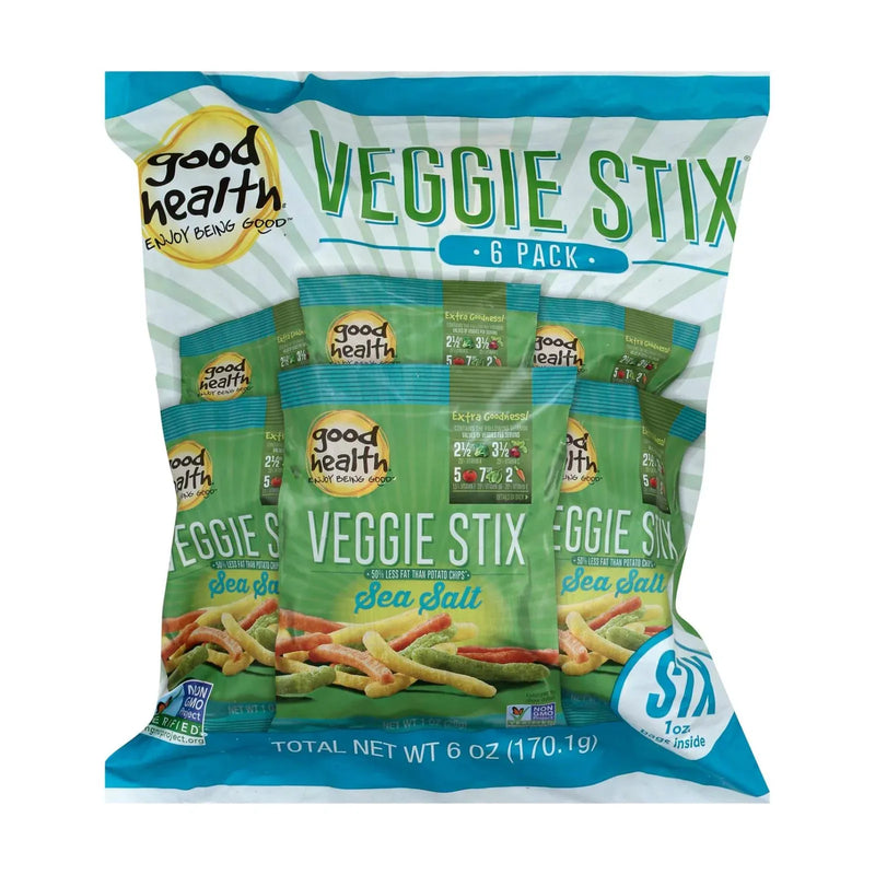 An image displaying Good Health Veggie Straws - Sea Salt - Case Of 8 - 1 Ounce by Good Health