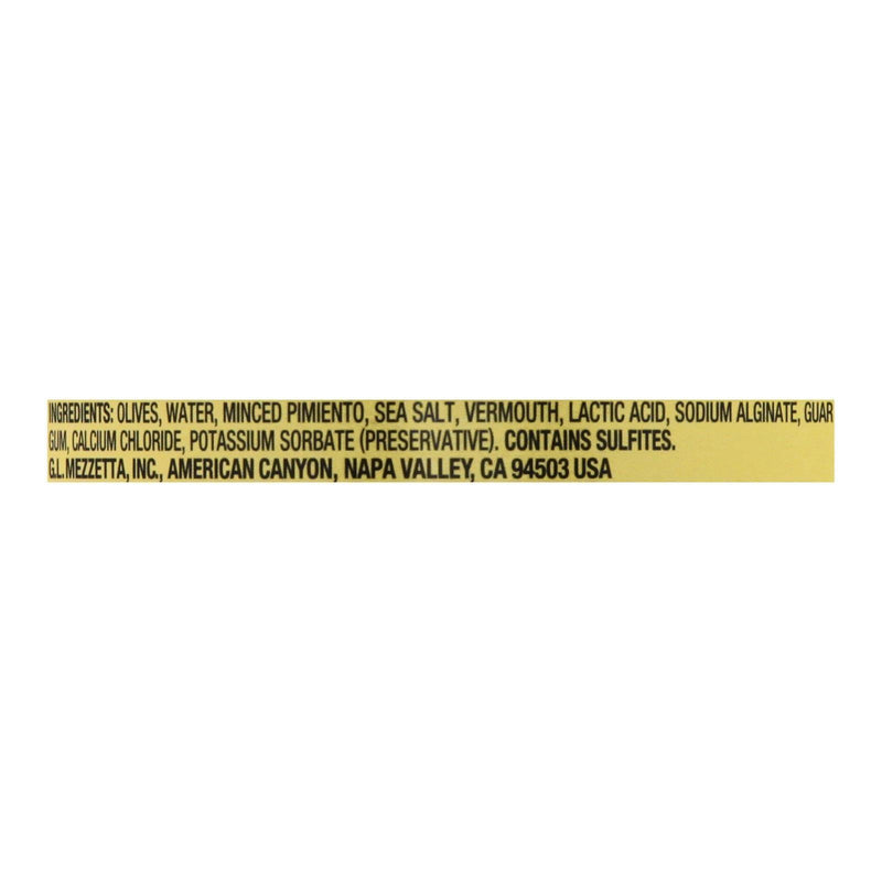 Mezzetta Imported Spanish Queen Martini Olives In Dry Vermouth - Case Of 6 - 10 Ounce