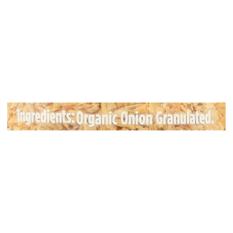 An image displaying Spicely Organics - Organic Onion - Granulates - Case Of 3 - 1.8 Ounce by Spicely Organics
