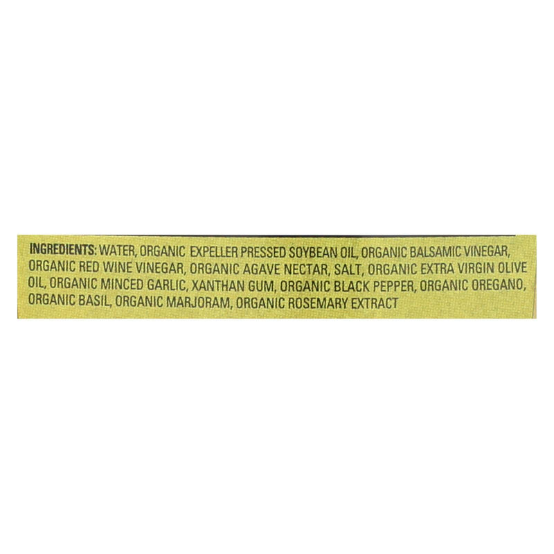 Organic Ville Organic Vinaigrette - Olive Oil And Balsamic - Case Of 6 - 8 Fl Oz. - Orca Market