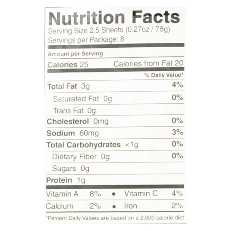 An image displaying Seasnax Organic Premium Roasted Seaweed Snack - Original - Case Of 4 - 2.16 Ounce by Seasnax