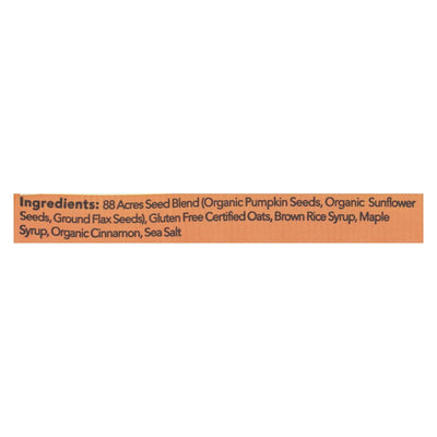 88 Acres - Seed Bars - Oats And Cinnamon - Case Of 9 - 1.6 Oz. - Orca Market