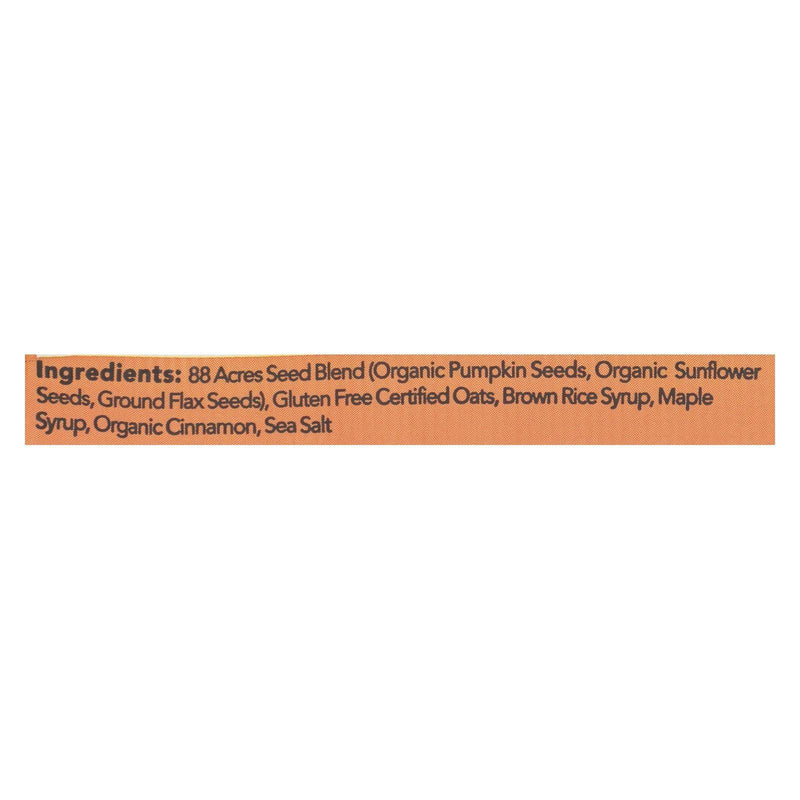 88 Acres - Seed Bars - Oats And Cinnamon - Case Of 9 - 1.6 Oz. - Orca Market